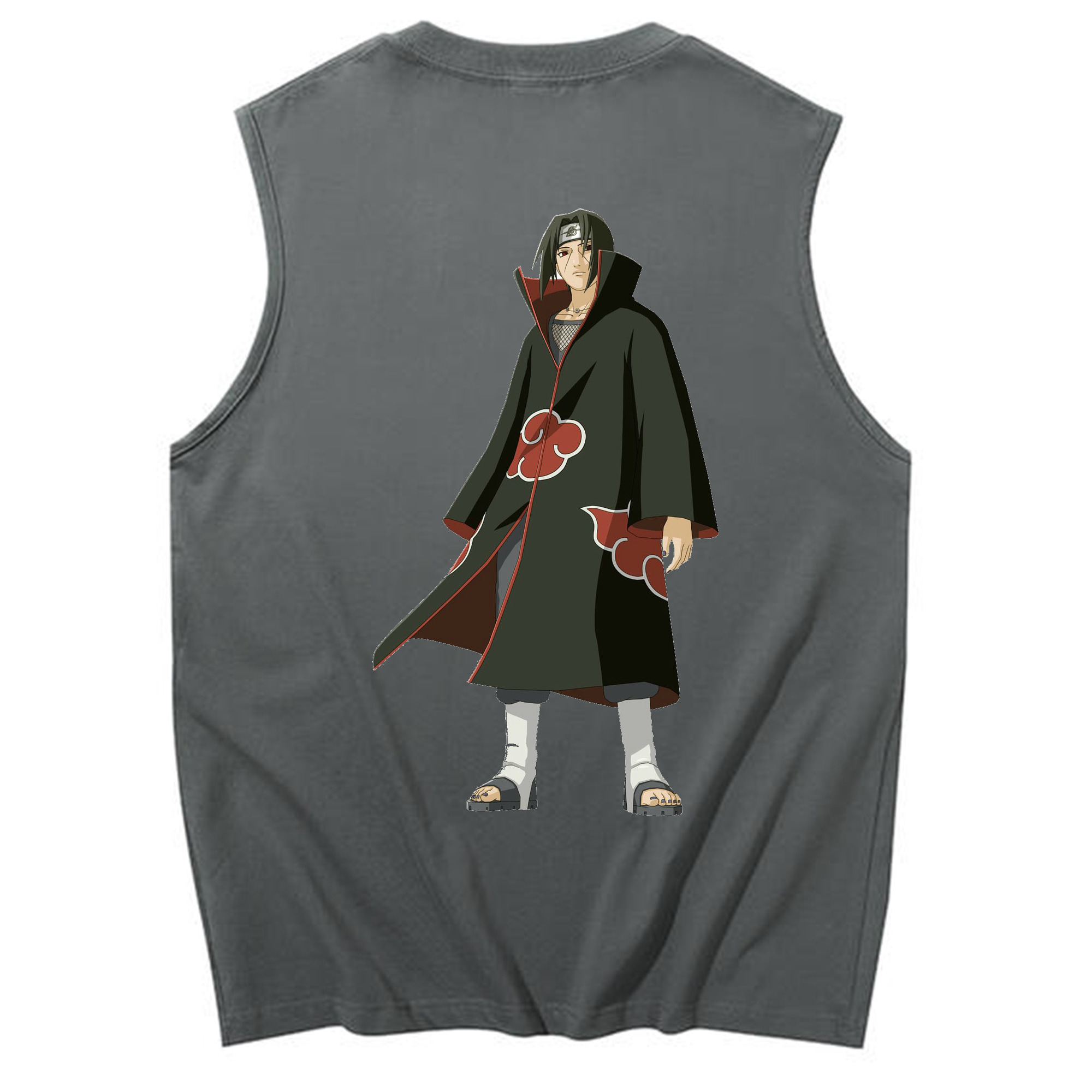 （画像用） NARUTO -ナルト- うちは イタチ Uchiha Itachi コットン100％タンクトップ（背面プリント）